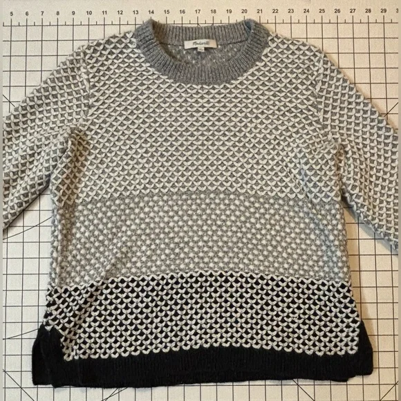 Madewell Women’s Size Medium Geo-Block Pullover Sweater - Picture 4 of 7